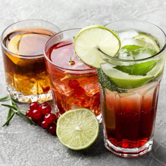 high-angle-mix-alcoholic-drinks